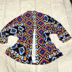 Peace, Love and Cream Aztec Cardigan